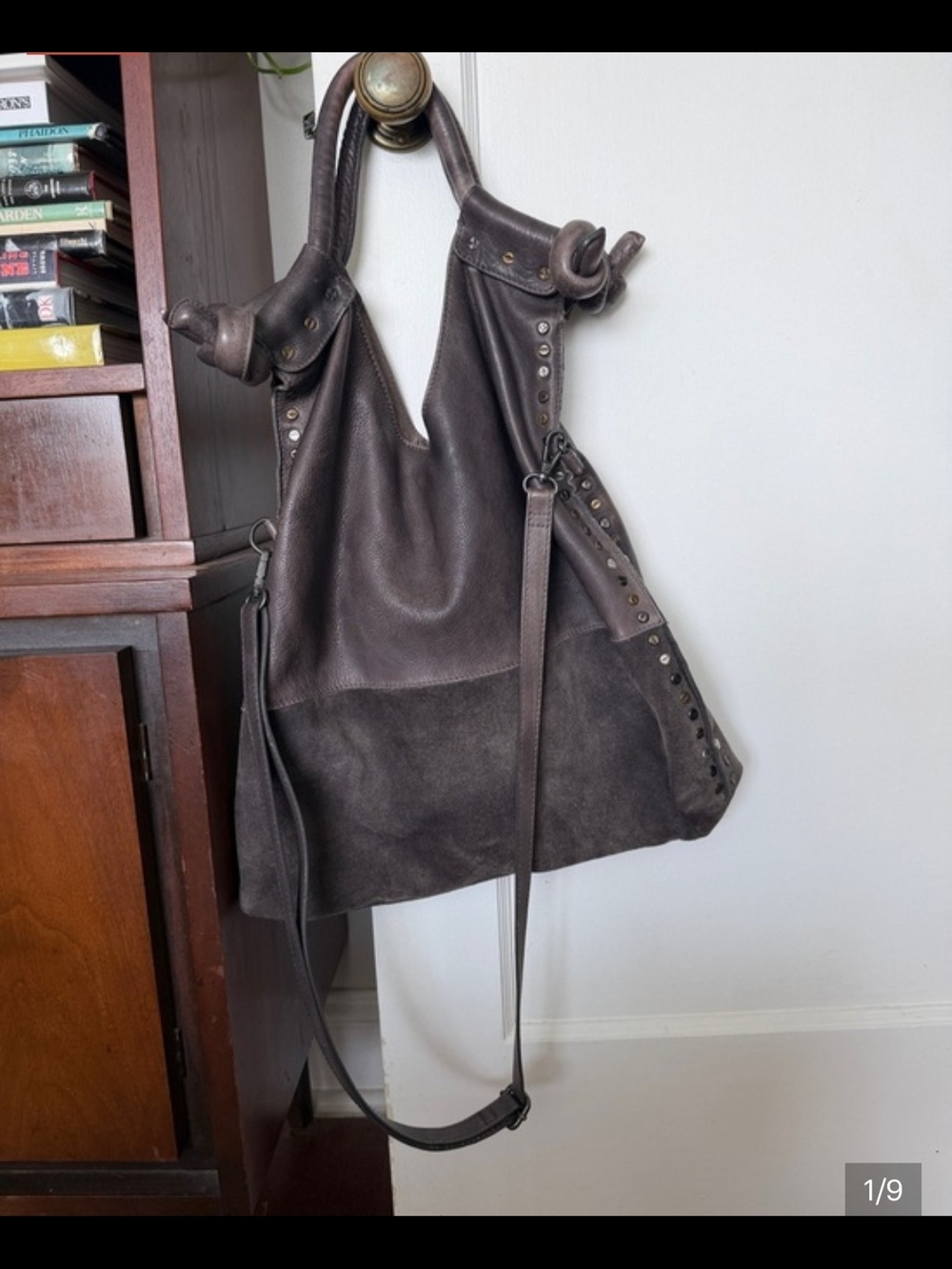 Free People ✨ Cow Leather Studded Shoulder Bag